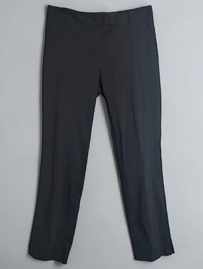 Cividini Italy Cotton Trouser Pants Flat Front Black  Women's 42/6 MSRP $375